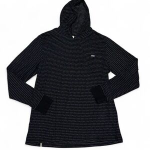 VANS Street Style Long Sleeve Hoodie Pullover Tee Skater Surf Mens Size XL Black